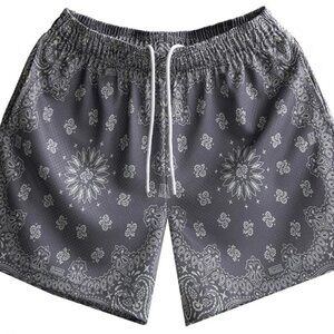 Bravest Studios Paisley Gray Mesh Shorts – XL